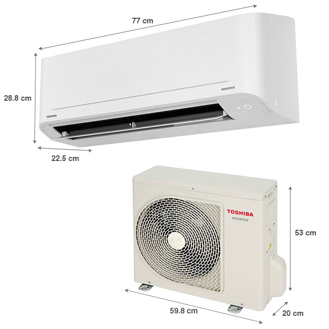 Máy lạnh Toshiba Inverter 1 HP RAS-H10S4KCV2G-V nhập khẩu nguyên chiếc từ Thái Lan